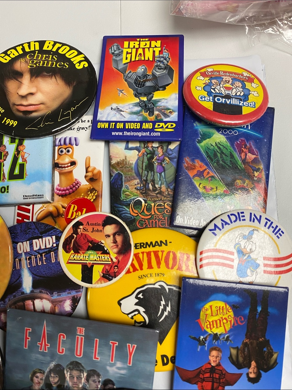 Vintage movie pins.